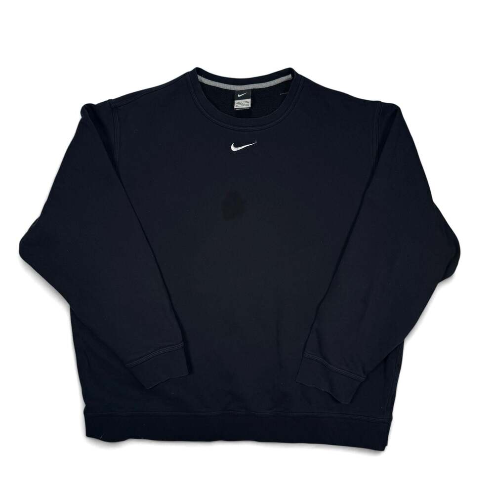 Vintage Nike Center Swoosh XXL Black Crewneck Sweatshirt